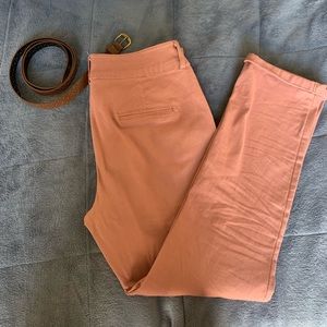 Pink pants with belt